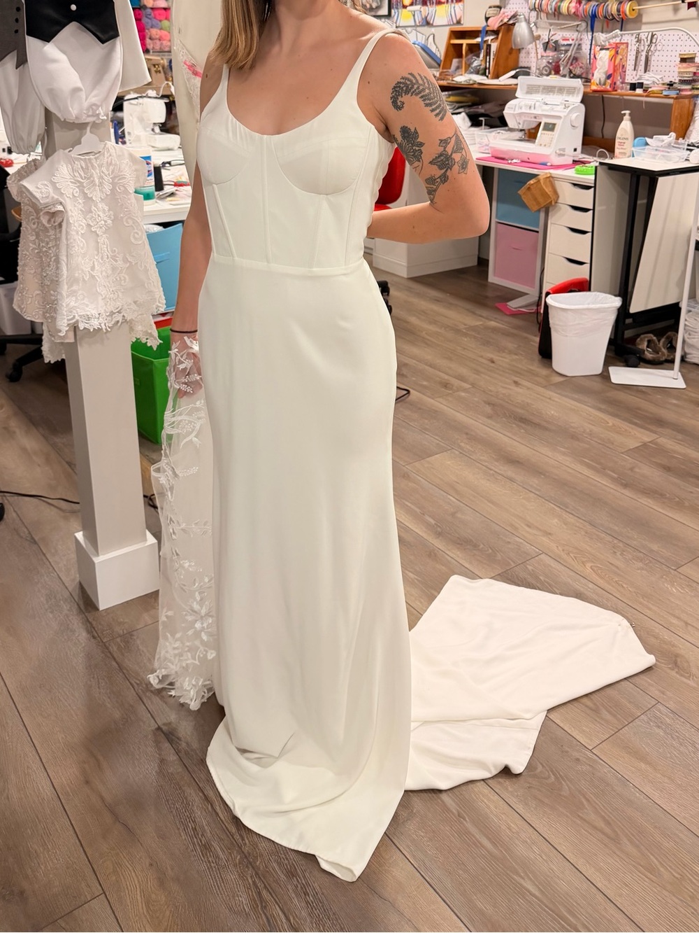 Elegant White Sleeveless Bridal Gown - Chosen by Kyha